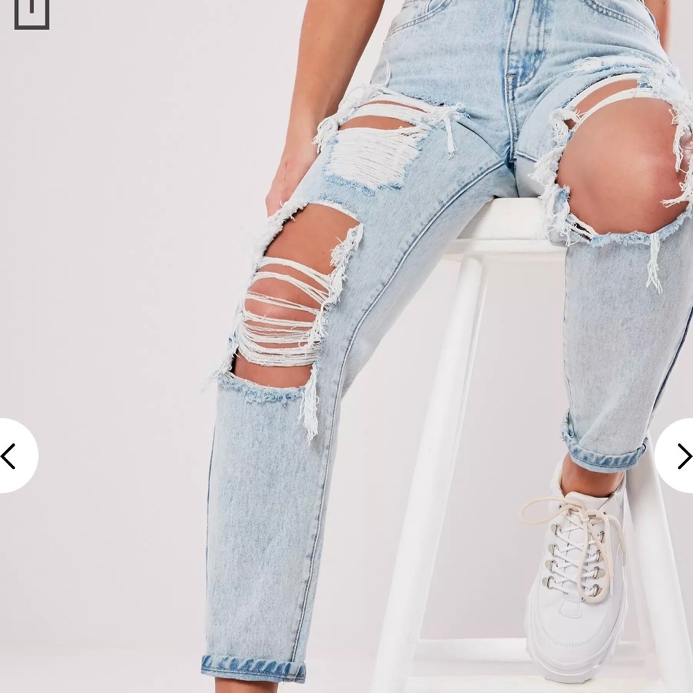 Missguided Distressed Mom Jeans
